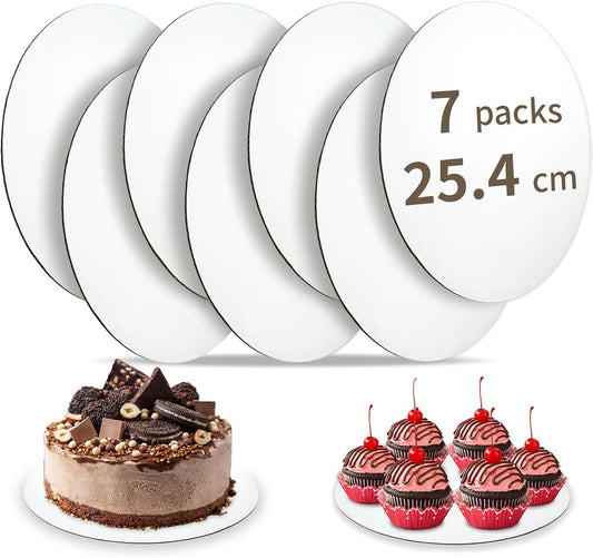 Bake Choice Cake Boards 10 inch, 7 Pack Food-Graded Cardboard Cake Rounds — main product image