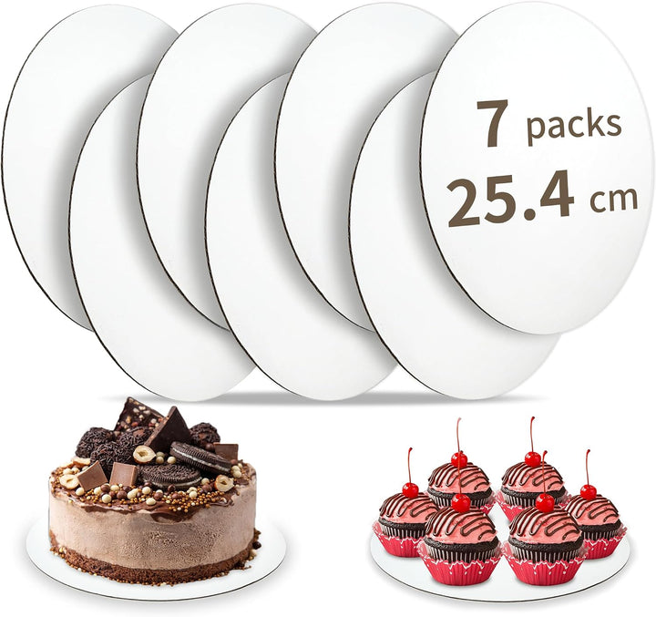 Bake Choice Cake Boards 10 inch, 7 Pack Food-Graded Cardboard Cake Rounds — main product image
