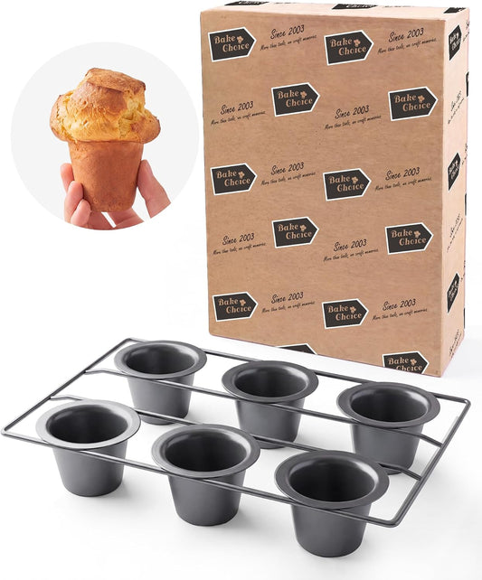 Nonstick 6-Cup Popover Pan, Heavy-Duty Carbon Steel — main product image