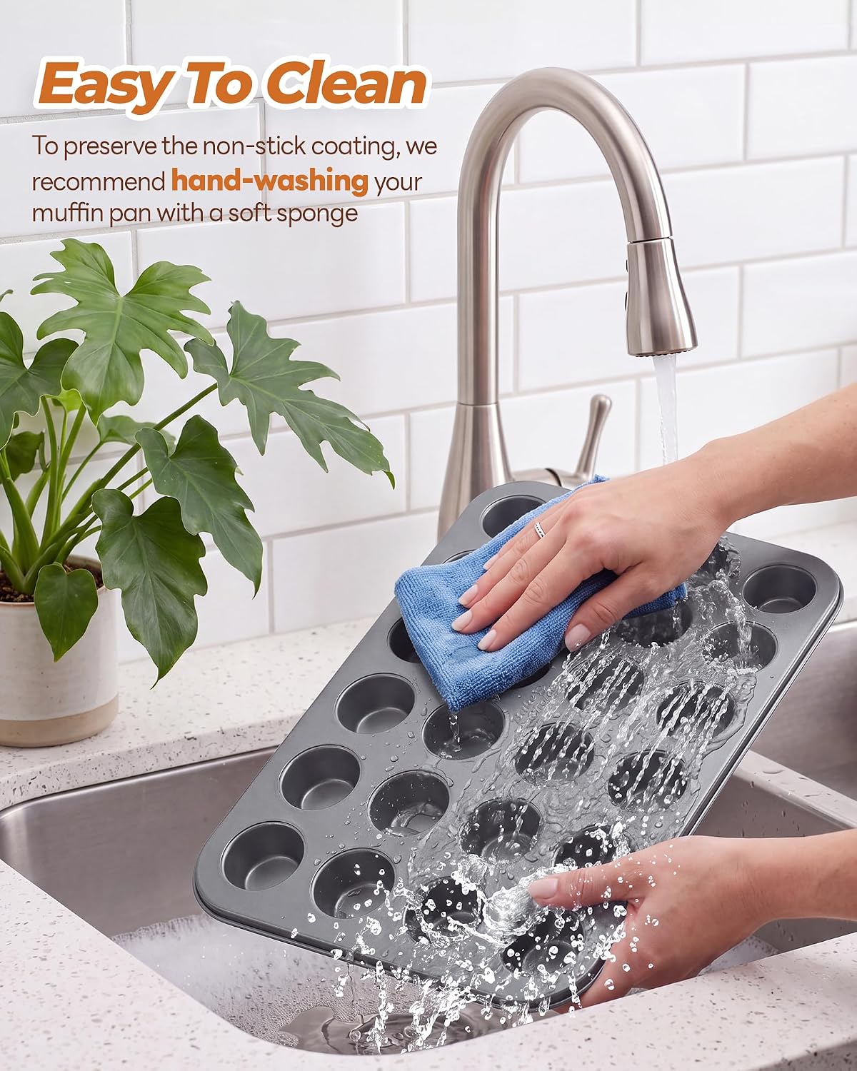 Bake Choice Mini Muffin Pan, Nonstick 24 Cup Mini Cupcake Pans — product details