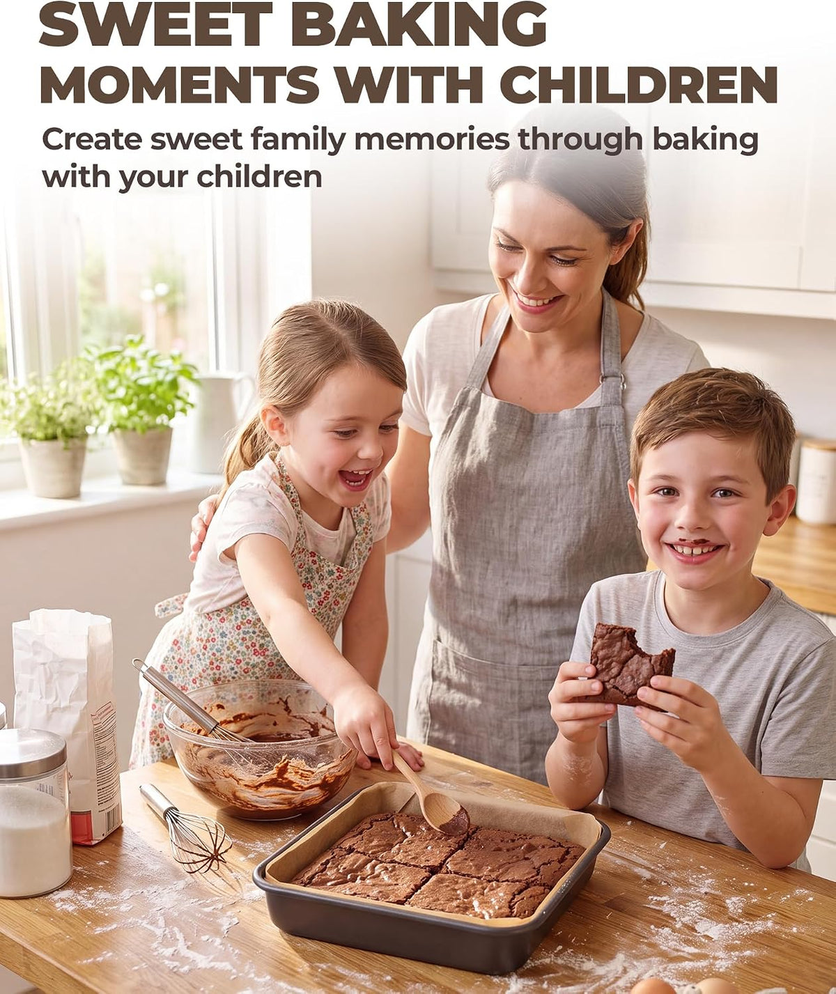 Bake Choice 8 x 8 Square Brownie Pan, Baking Pan with 30 Pcs Pre Cut Liners — product details