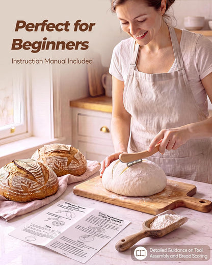 Bake Choice Bread Lame, Sourdough Scoring Tool with Ergonomic Wooden Handle — product details