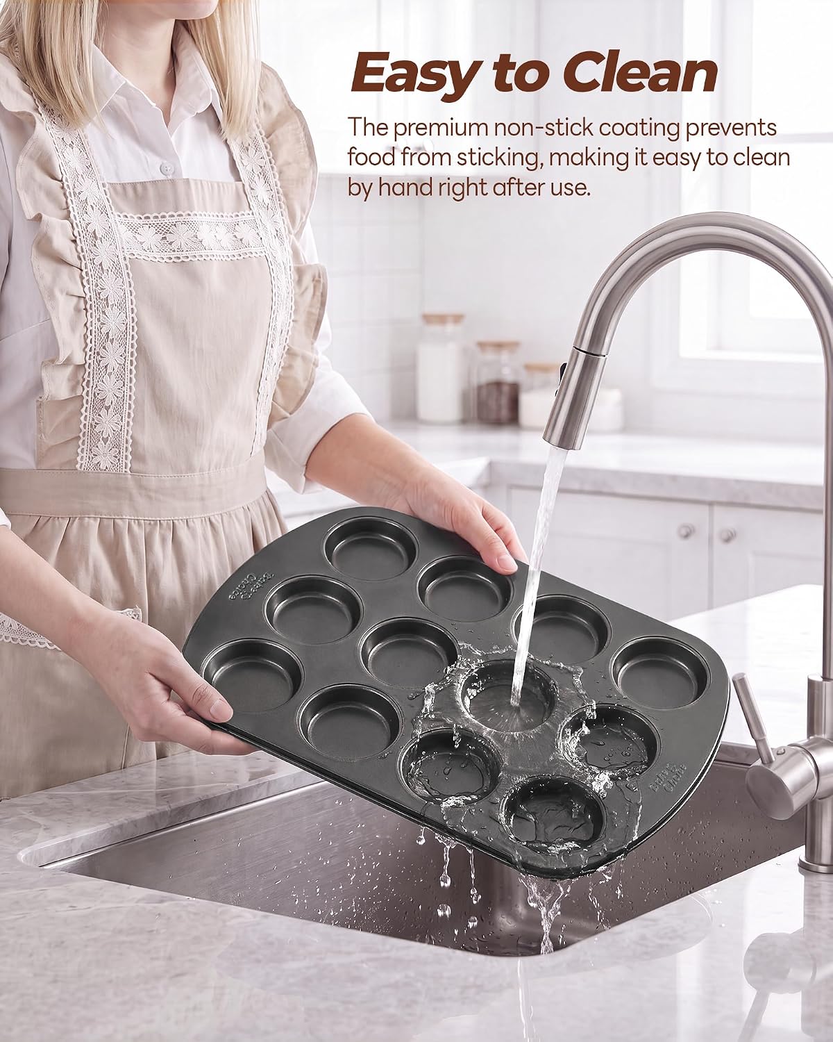 Bake Choice Muffin Top Pan, 12 Cavity Baking Pan for Muffin Tops, Non-Stick — product details