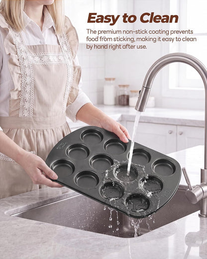 Bake Choice Muffin Top Pan, 12 Cavity Baking Pan for Muffin Tops, Non-Stick — product details