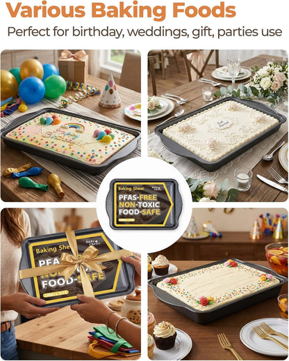 Bake Choice Small Baking Sheet, Baking Pan with 30 Pcs Pre Cut Liners — product details