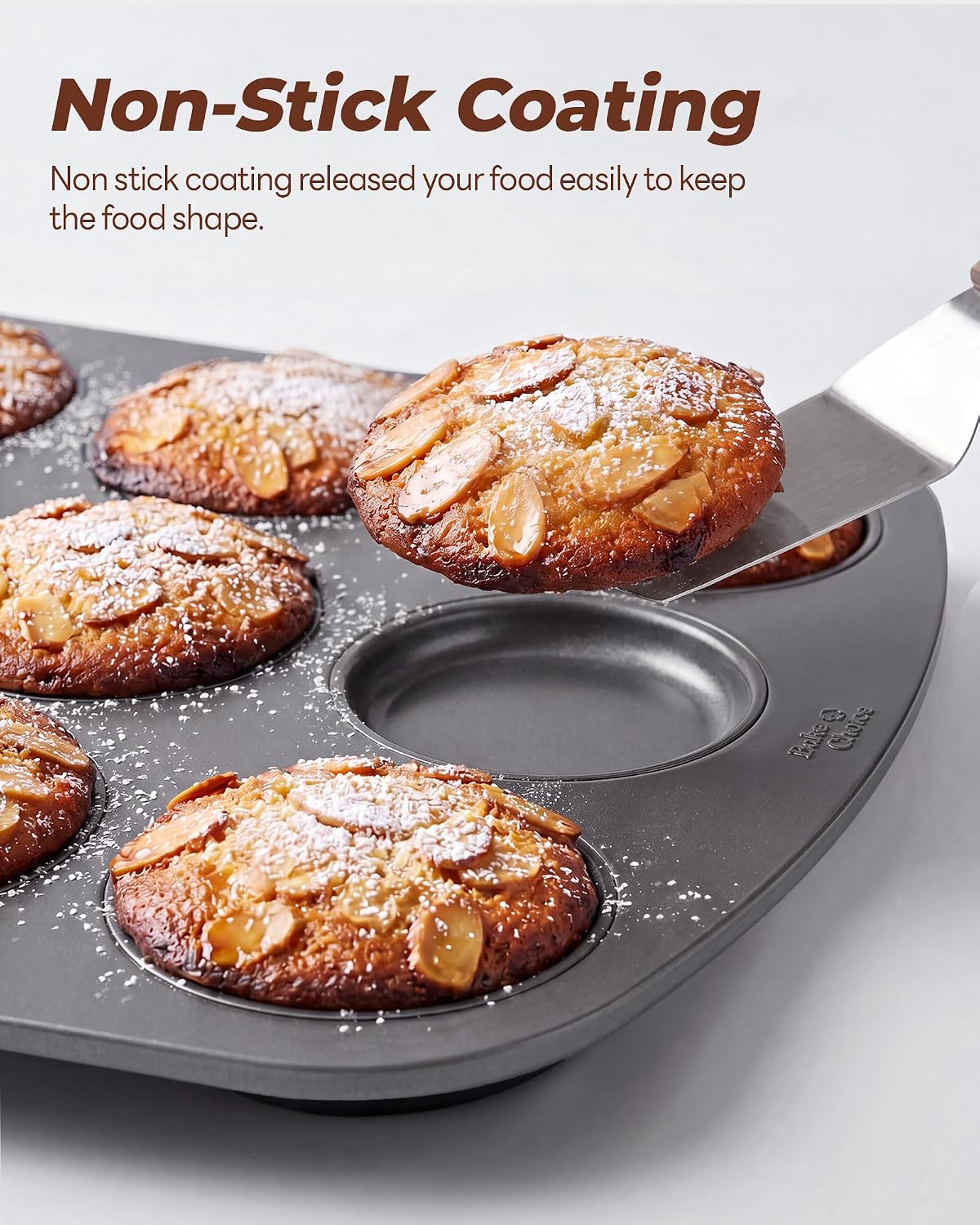 Bake Choice Muffin Top Pan, 12 Cavity Baking Pan for Muffin Tops, Non-Stick — product details