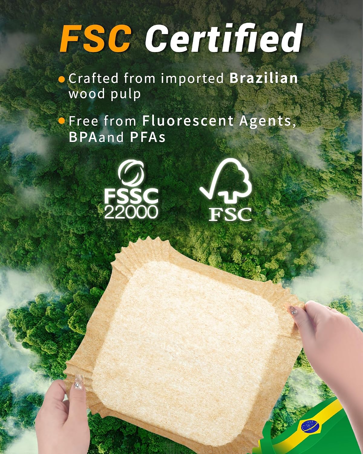 500Pcs Air Fryer Paper Liners, 8’’ Square Disposable Parchment Paper — product details