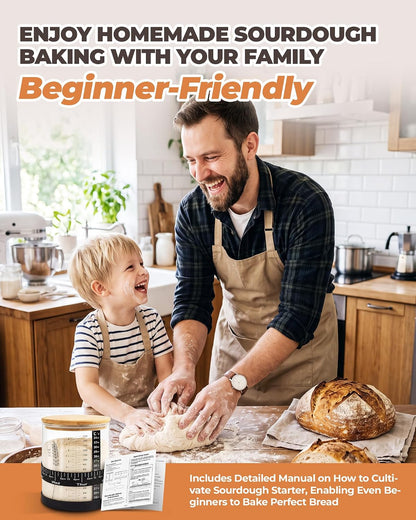 Bake Choice Sourdough Starter Jar, Large 50oz Sourdough Starter Kit — product details