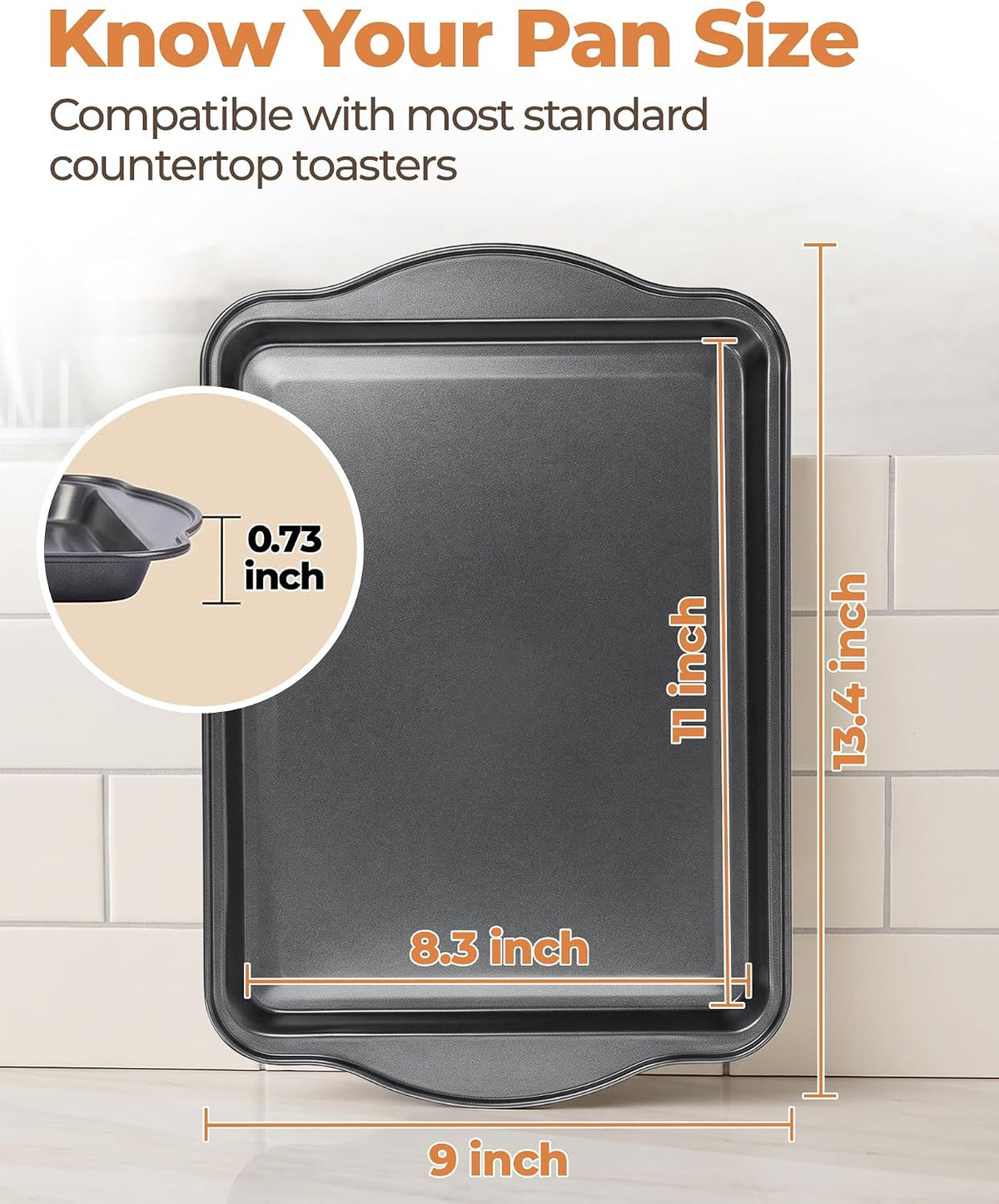 Bake Choice Small Baking Sheet, Baking Pan with 30 Pcs Pre Cut Liners — product details