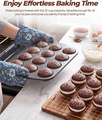 Bake Choice Muffin Top Pan, 12 Cavity Baking Pan for Muffin Tops, Non-Stick — product details