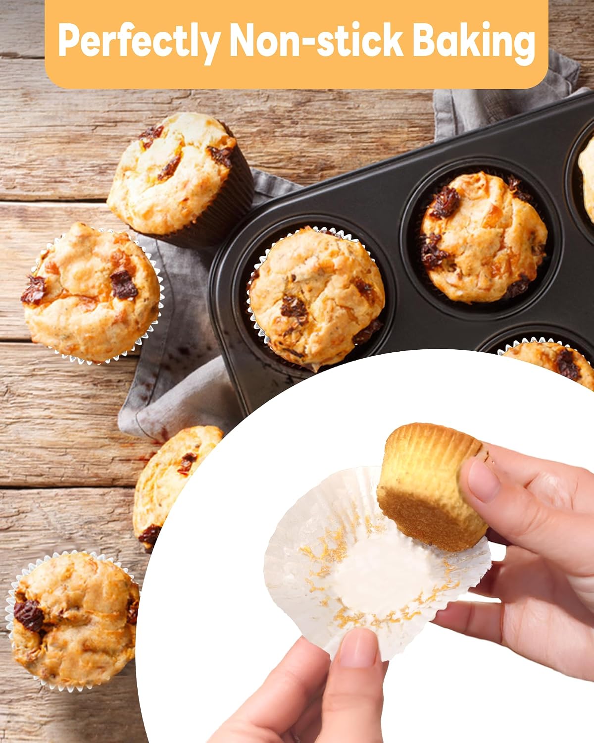 Bake Choice 400pcs White Cupcake Liners for Baking, Mini Muffin Liners — product details