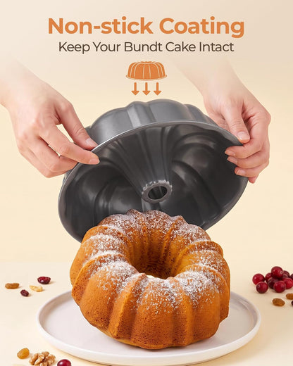 Bake Choice Bundt Cake Pan,12 Cup Fluted Tube Cake Pan, Made Without PFAS — product details