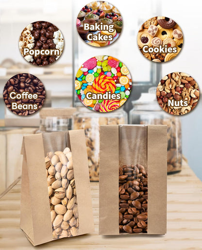 Bake Choice 50 PCS Small Cookie Bags with Seal, 3.5"x 2.3"x7.5 Treat Bags — product details