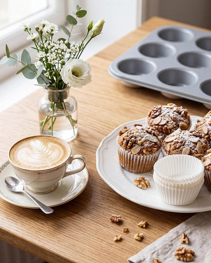 Bake Choice Muffin Pan for Baking, Standard Cupcake Pan, Cream Gray — product details