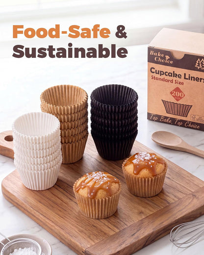 Bake Choice 200pcs Standard Cupcake Liners for Baking, Muffin Liners — product details