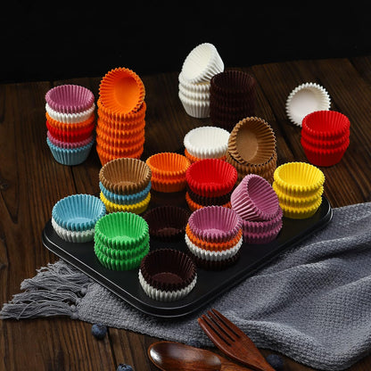 Bake Choice 400pcs Rainbow cupcake liners, mini Christmas muffin liners — product details