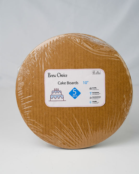 Brew Choice 10 inch Round, 7 Pack Food-Graded Cardboard Cake Rounds