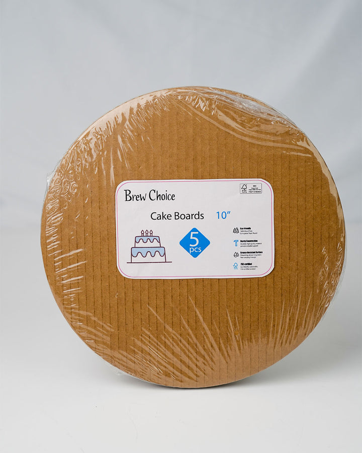Brew Choice 10 inch Round, 7 Pack Food-Graded Cardboard Cake Rounds